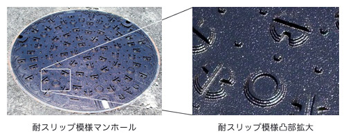 耐スリップ模様マンホール